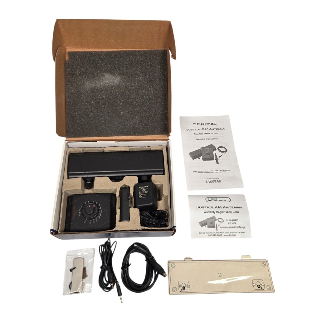 C.Crane Justice AM Antenna Sangean Twin Coil Ferrite Black Signal Booster Kit